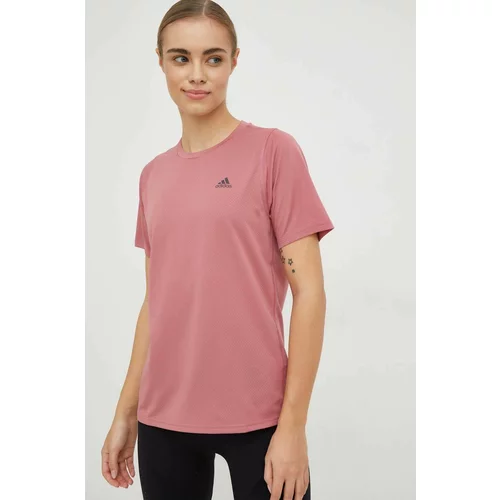 Adidas Kratka majica za tek Run Icons roza barva