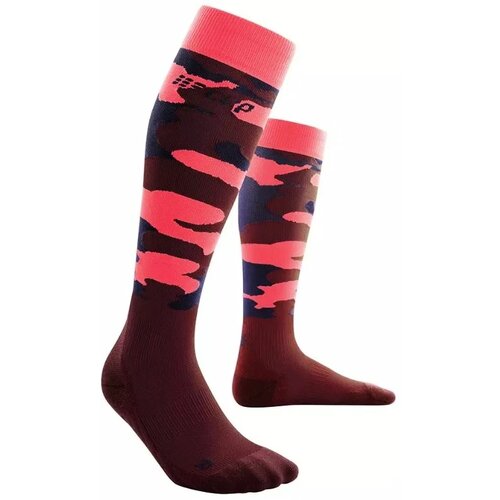 Cep Women's compression knee-high socks Camocloud Pink/Peacot Cene