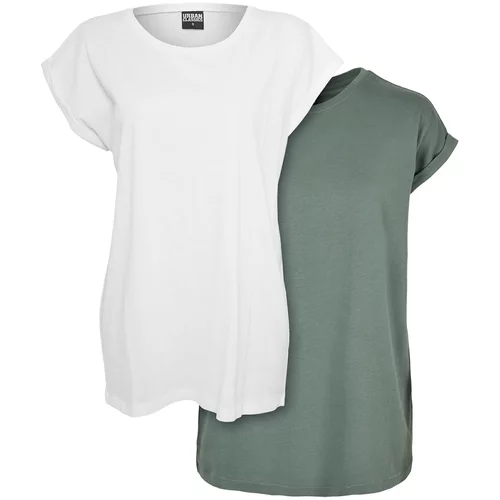 Urban Classics Majica pastelno zelena / bijela
