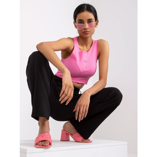 Fashion Hunters Light pink protective mask with print Slike