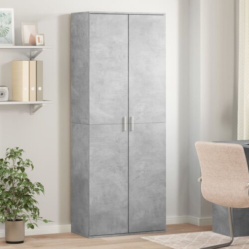 The Living Store Visoka omara betonsko siva 70x35x180 cm inženirski les - Visoka Omarica, (21837276) Slike