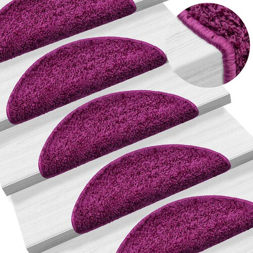  Prostirke za stepenice 15 kom 56x17x3 cm ljubičaste poluokrugle Cene