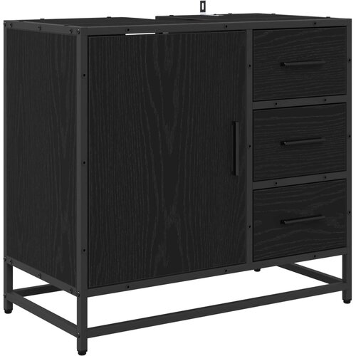  Set namje&amp;scaron;taja za kupaonicu 3 kom. Crni hrast 65 x 33 x 60 cm Slike