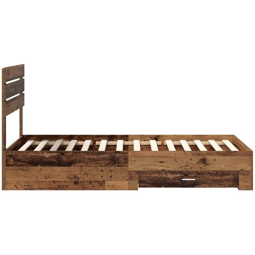  Krevetna konstrukcija Staro drvo 90 x 190 cm Konstruirano drvo Smeđa 196 x 93 x 100 cm Slike