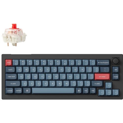 KEYCHRON V2 Max QMK/VIA Brezžična Mehanska Tipkovnica, Bluetooth / 2.4 GHz, Red Linear Switch, US Layout, V2M-D1, (21733264) Slike