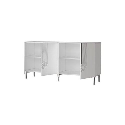 Hanah home Komoda Meyra 150, Bijelo-siva Slike