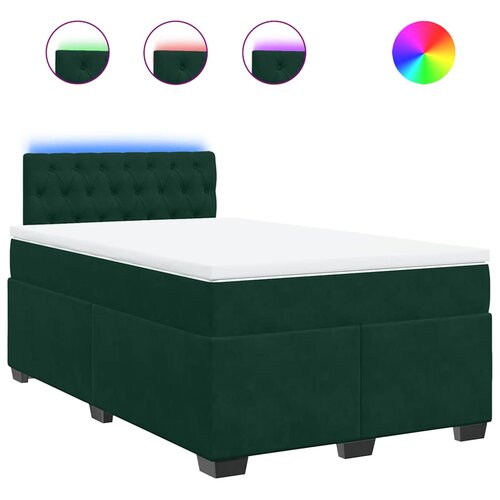 Box spring krevet s madracem tamnozeleni 120x200 cm bar&amp;scaron;unasti Slike