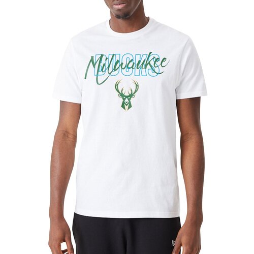 New Era mu&amp;scaron;ka Milwaukee Bucks Script majica Slike