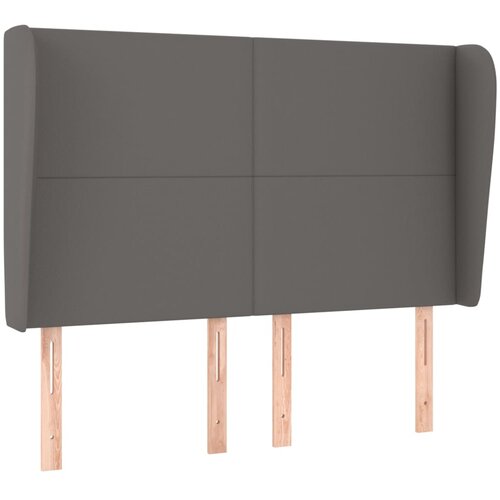 Maison Chic vzglavna omarica - nočna omarica - posteljna omarica z u&amp;scaron;esi sivo 147x23x118/128 cm umetno usnje, (21711870) Slike