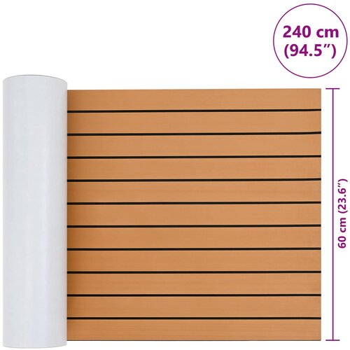  Prostirka za čamce Prugasti Smeđa i crna 240 x 60 cm EVA Slike