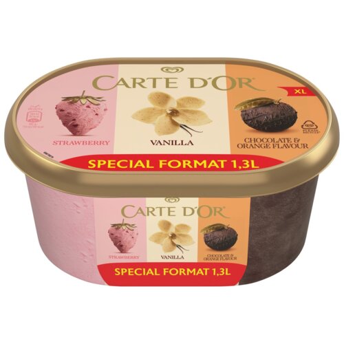 Carte Dor Sladoled trio New York jagoda vanila čokolada-pomorandža 1300ml Cene