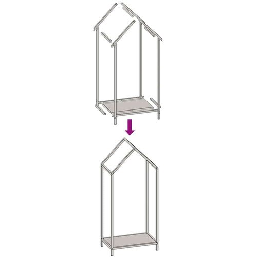  Stalak za drva bijeli 40x25x90 cm hladno valjani čelik Slike