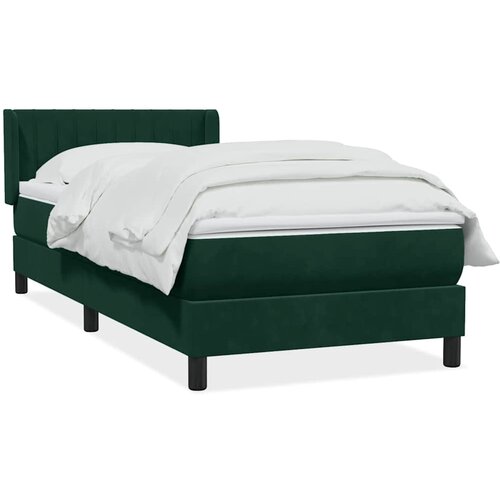 Box Spring krevet s madracem tamnozeleni 80x220 cm bar&amp;scaron;un Slike