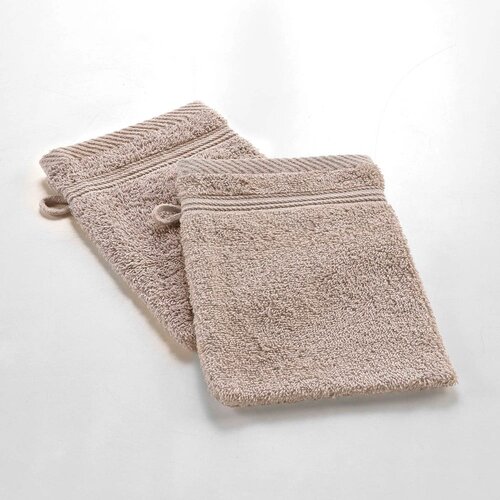 Douceur d intérieur Svetlo rjava bombažna krpica za umivanje 15x21 cm Tendresse – Cene