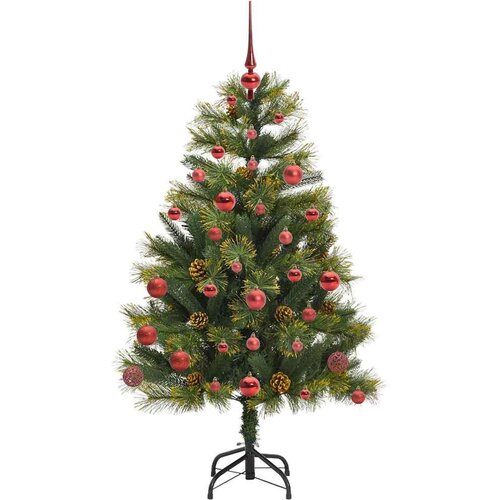 VidaXL Umjetno Drvo za Božić s &amp;Scaron;i&amp;scaron;arkama Zelena 150 cm Slike
