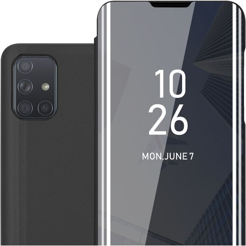 Cadorabo CASE, združljiv s Samsungom v turmalinski črni barvi - prozorno za za&amp;scaron;čito z ogledalom z ogledalom s funkcijo stojala 360 stopinj za&amp;scaron;čita, (20567677) Slike