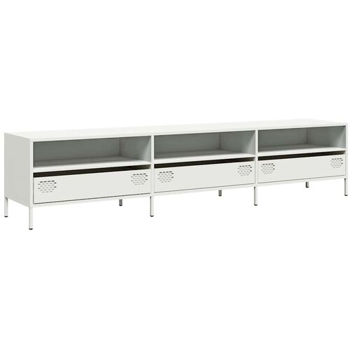 Maison Chic TV omarica - TV stojalo - Televizijska omarica bela 202x39x43,5 cm hladno valjano jeklo, (21702159) Cene