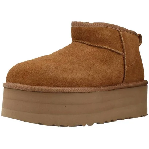 Ugg Škornji CLASSIC ULTRA MINI PLATF Kostanjeva