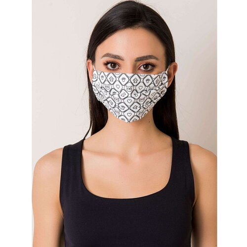 Fashion Hunters White protective mask with a print Slike