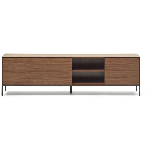 Kave Home TV omarica v orehovem dekorju v naravni barvi 195x55 cm Vedrana &amp;ndash; Slike
