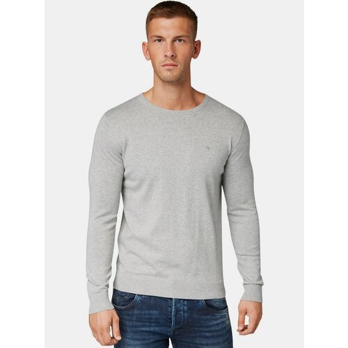 Tom Tailor Grey Men's Basic Sweater - Men's Slike