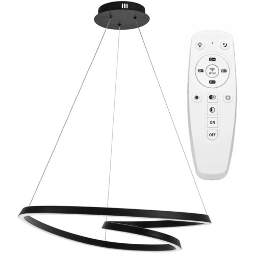 Toolight stropna svjetiljka hanging loop led + remote APP796-cp crna Cijene