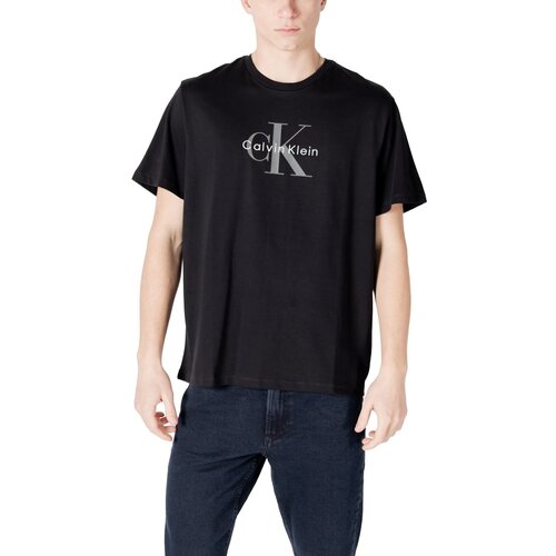Calvin Klein Jeans Majice s kratkimi rokavi SS HERO MONOLOGO TEE LV04RB862 Črna Slike