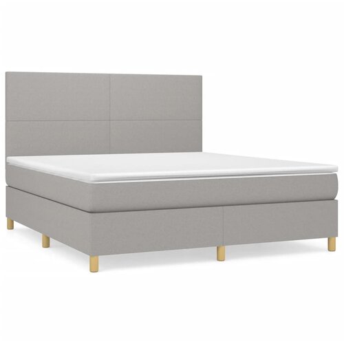 Maison Chic Box spring postelja - Vzmetna postelja z vzmetnico svetlo siva 180x200 cm blago SL19392, (21894239) Cene