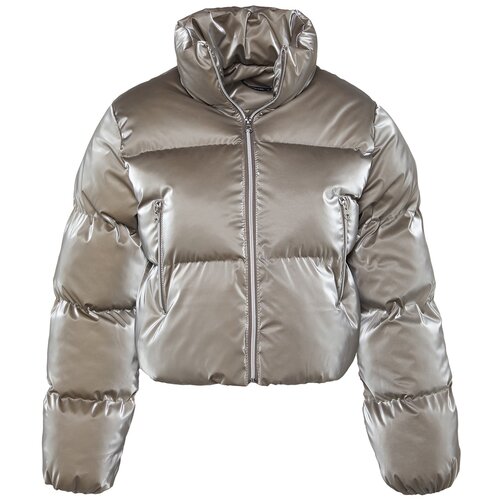 Trendyol Mink Premium Oversize Glossy Water Repellent Inflatable Coat Slike