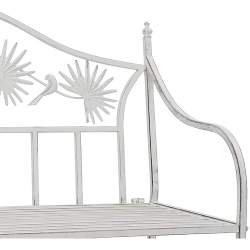  Vrtna klupa Antič White 104 x 52,5 x 89 cm Čelik Slike