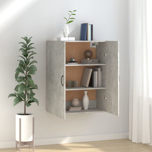 VidaXL Viseča omarica betonsko siva 69,5x34x90 cm konstruiran les Slike