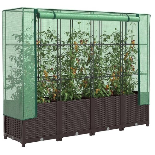 vidaXL Povi&scaron;ena gredica s pokrovom za staklenik 160 x 40 x 138 cm Cijene