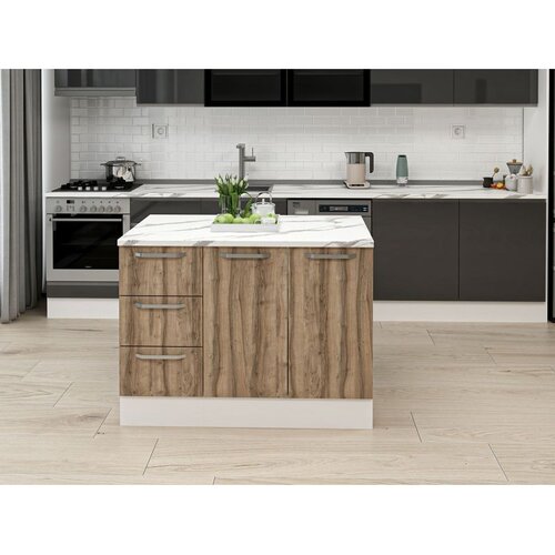 Hanah home kuhinjsko ostrvo Alvinka 20238, 120 cm, belo / dore Cene