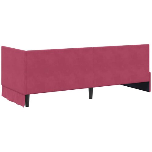  Kutni krevetni okvir s madracem 2 kom. Vinska crvena 80 x 200 cm Slike
