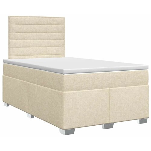  Boxspring krevet s madracem Krem 120 x 200 cm Tkanina - Krem 120 x 200 cm Dizajn linija Slike