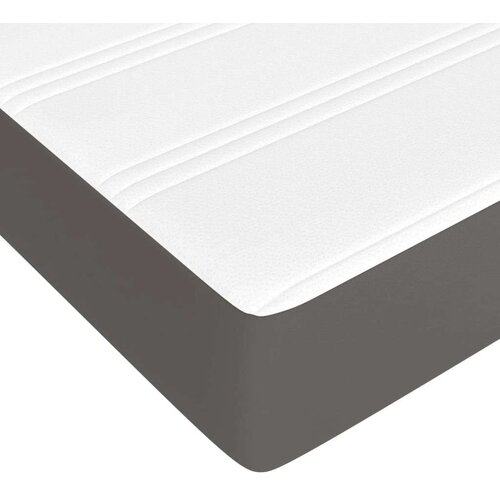  Madrac s džepičastim oprugama sivi 120x190x20cm od umjetne kože Slike