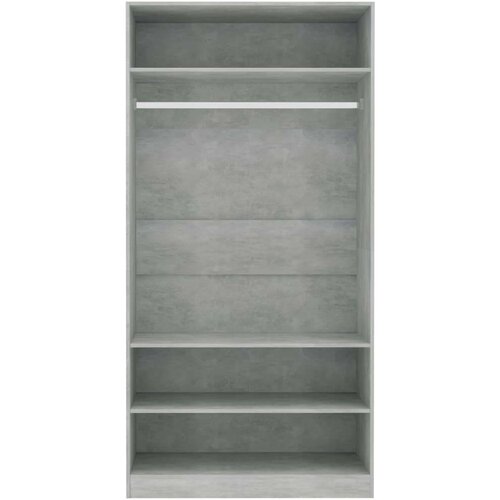  Ormar siva boja betona 100 x 50 x 200 cm od iverice Slike