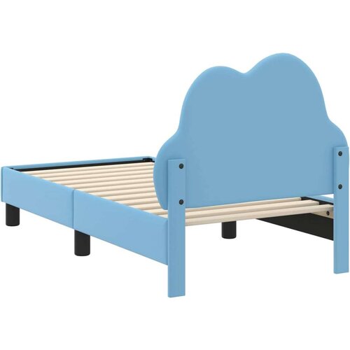  Okvir kreveta za malu djecu s naslonom Plava 70 x 140 cm PU Slike