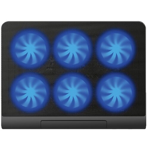  Podloga za hlađenje za laptop, 6 ventilatora, 2x USB, crna Slike