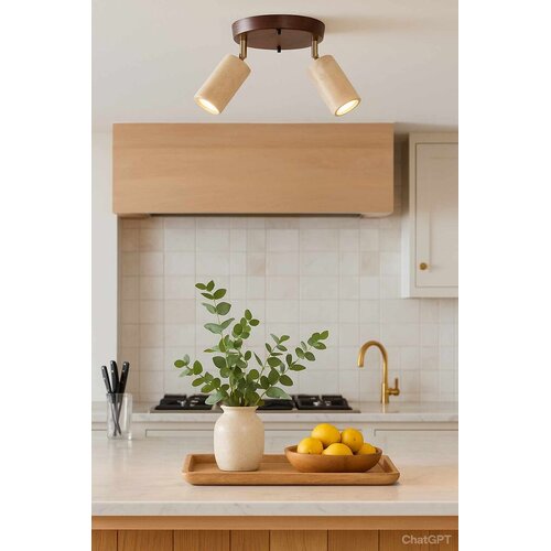 Opviq Luster Nur B, IP20, 2 x GU10 Max, 10W, Smeđa Slike
