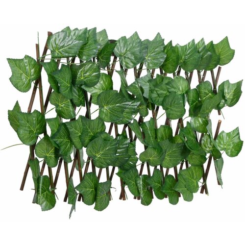 vidaXL Proširiva rešetka od lažnog lišća grožđa zelena 180x20 cm Cijene