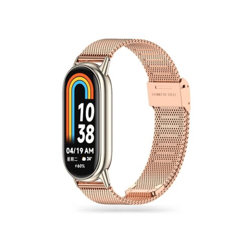  Kovinski pa&amp;scaron;ček za uro Xiaomi Mi Band 8 - roza Slike