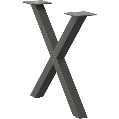  Noge za stolić u obliku slova X 2 kom antracit 60x(42-43) cm Slike