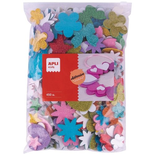 Apli Naljepnice pjena glitter razni oblici 450/1 18751 Slike