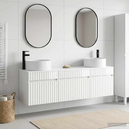  Set ormarića za kupaonicu 3 kom. Bijela visokog sjaja 49 x 44,5 x 65,5 cm Slike