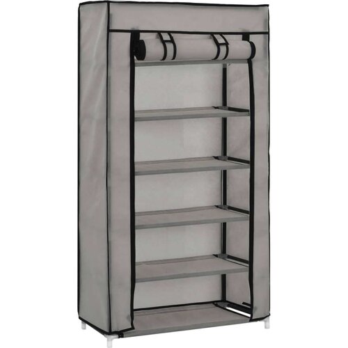 VidaXL 282430 shoe cabinet with cover grey 58x28x106 cm fabric Slike
