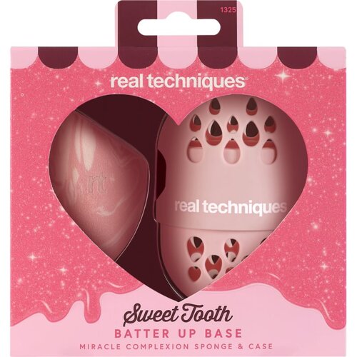 Real Techniques Sweet Tooth Better Up Base gobica za tekoči puder + embalaža 2 kos Slike