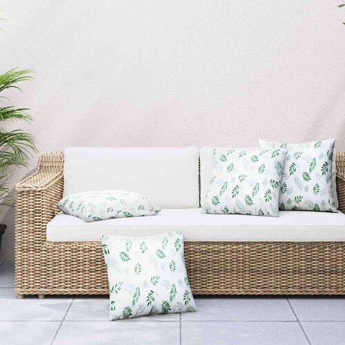  Razpr&scaron;evne blazine List 4 pcs Vzorec lista 60 x 60 cm Poliester, (5000202424) Cene