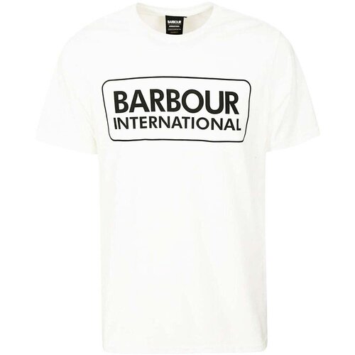 Barbour Essential Large Logo T-Shirt White Bijela Slike