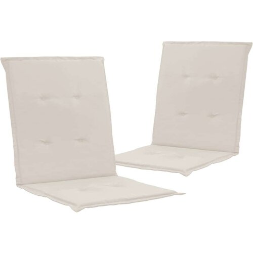  Jastuci za vrtne stolice 2 kom krem 100 x 50 x 3 cm od tkanine Slike